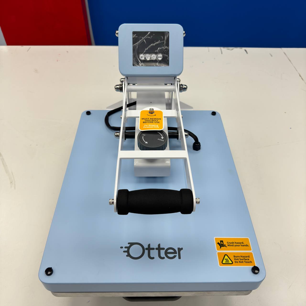 Автоматический выдвижной плоский термопресс OTTER (40*50 см, светло-голубой, 220 В, штепсельная вилка ЕС) — фото 1